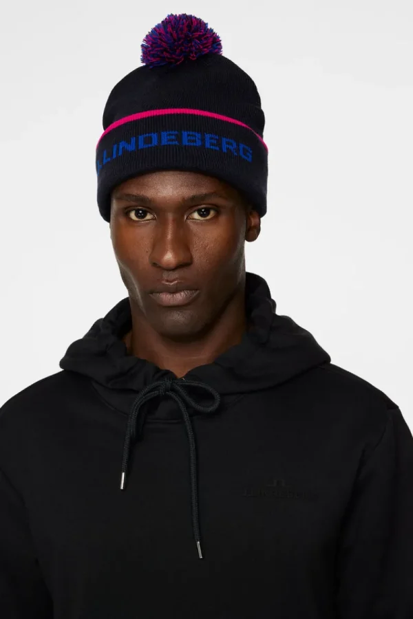 Accessoarer | Active-J.Lindeberg Stripe Beanie JL Navy