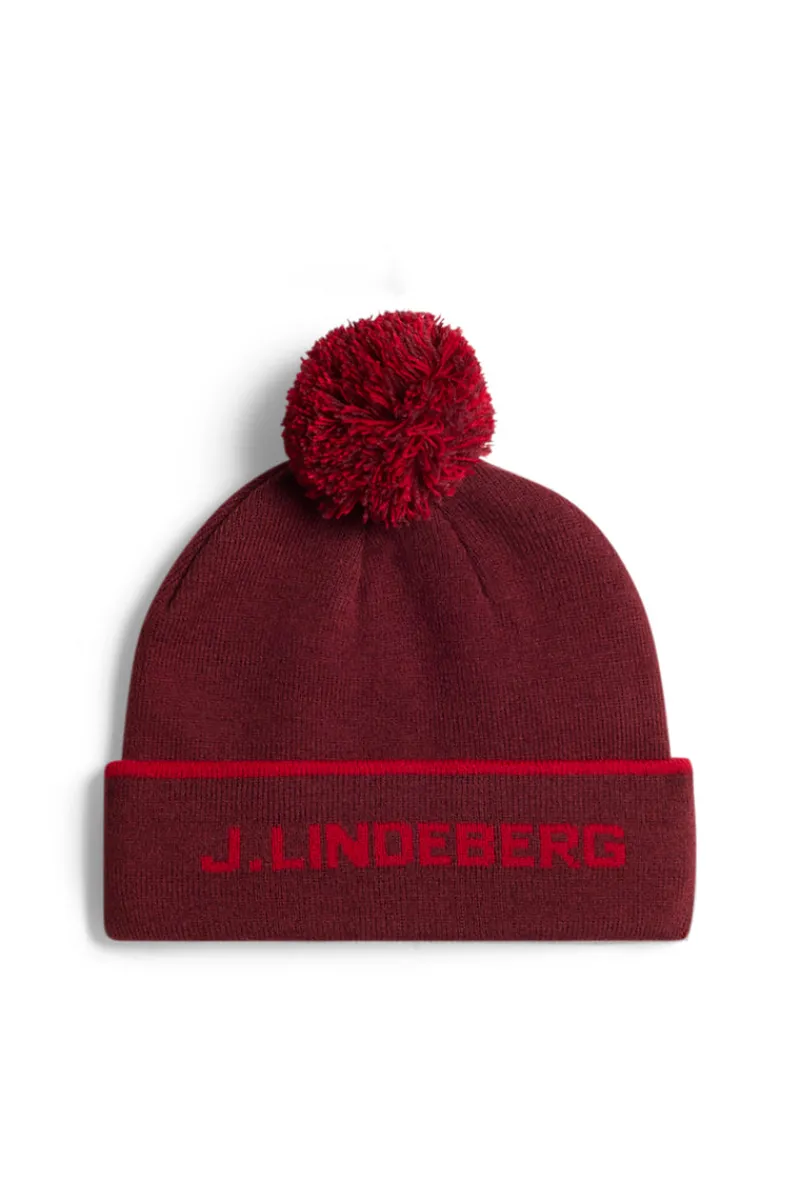 Accessoarer | Active-J.Lindeberg Stripe Beanie Cabernet
