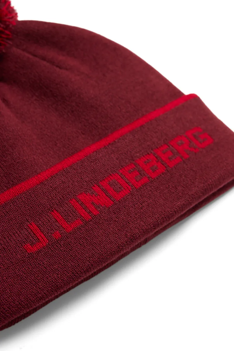 Accessoarer | Active-J.Lindeberg Stripe Beanie Cabernet