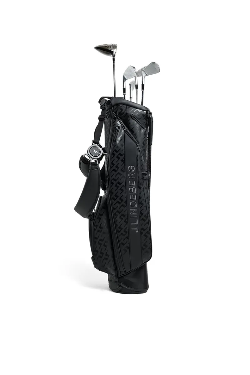 Golf | Golf-J.Lindeberg Sunday Stand Print Golf Bag Tour Geo Jacquard Black M