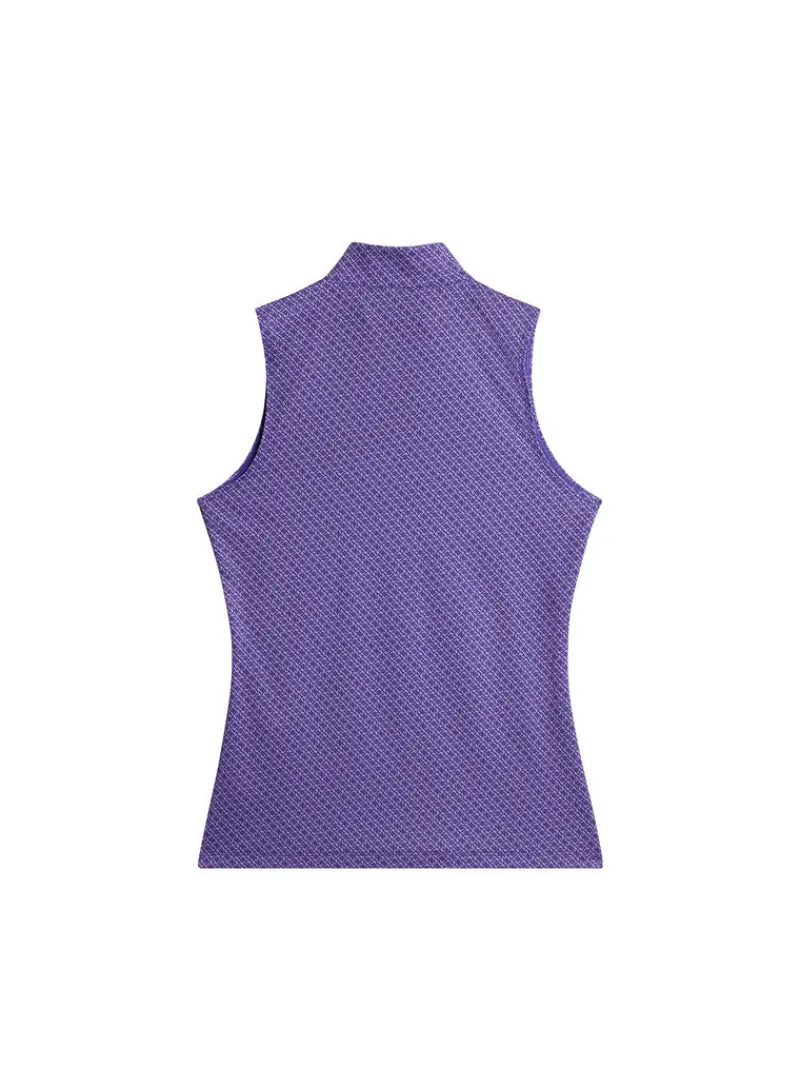 Golf | Linnen-J.Lindeberg Tiana Print Sleeveless Top Tone Bridge Wisteria S