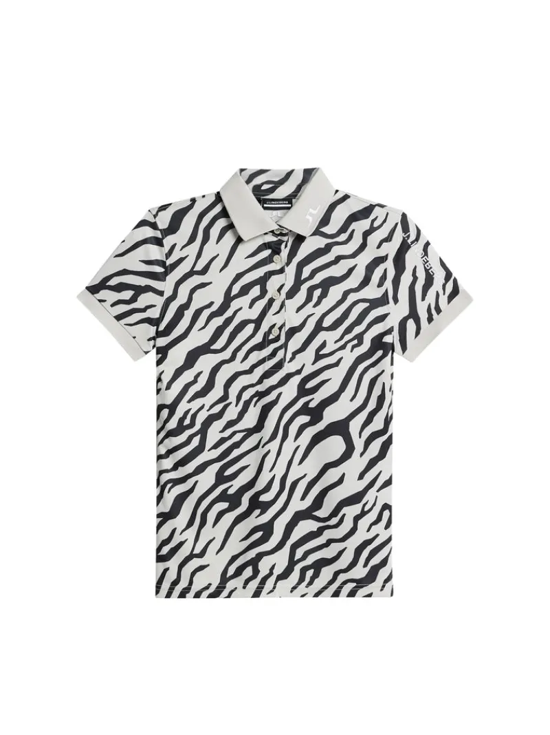 Golf | Överdelar-J.Lindeberg Tour Tech Print Polo Tour Tiger Moonbeam M