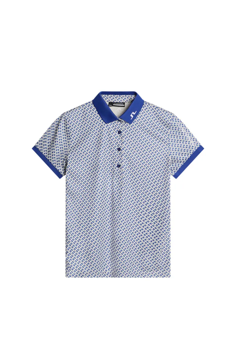 Golf | Överdelar-J.Lindeberg Tour Tech Print Polo Tour Geo Moonbeam S