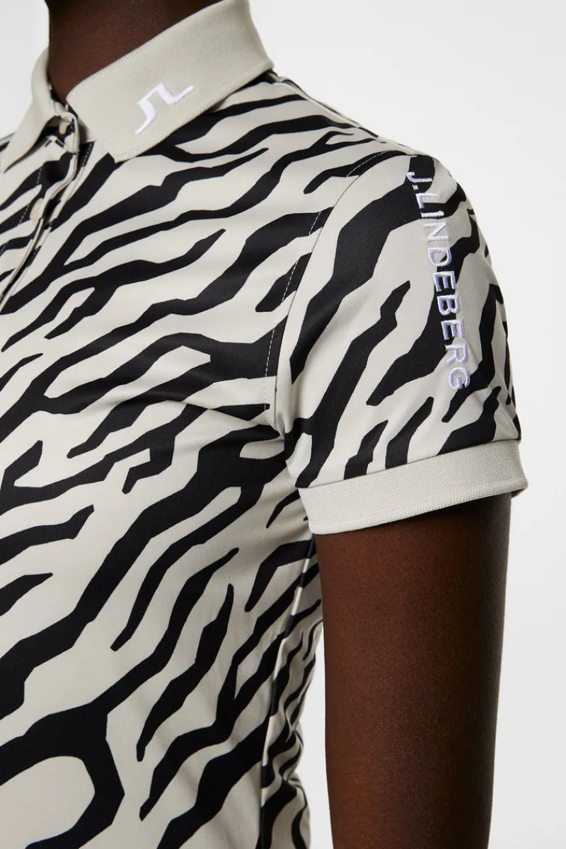 Golf | Överdelar-J.Lindeberg Tour Tech Print Polo Tour Tiger Moonbeam M