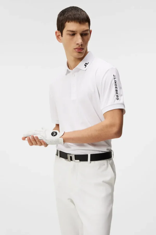 Golf | Pikétröjor-J.Lindeberg Tour Tech Reg Fit Golf Polo White