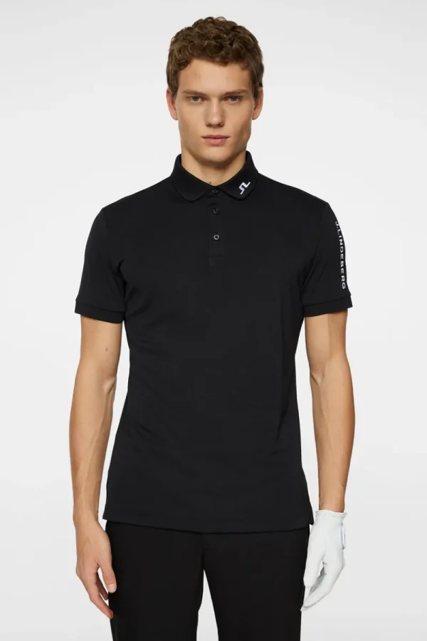Golf | Pikétröjor-J.Lindeberg Tour Tech Slim Fit Polo Black