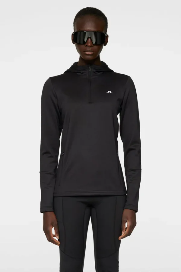 Ski | Bas & Mellanlager-J.Lindeberg W Aerial Quarter Zip Hood Black